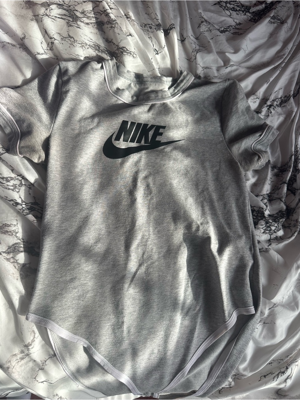 Nike Light Gray Logo Bodysuit